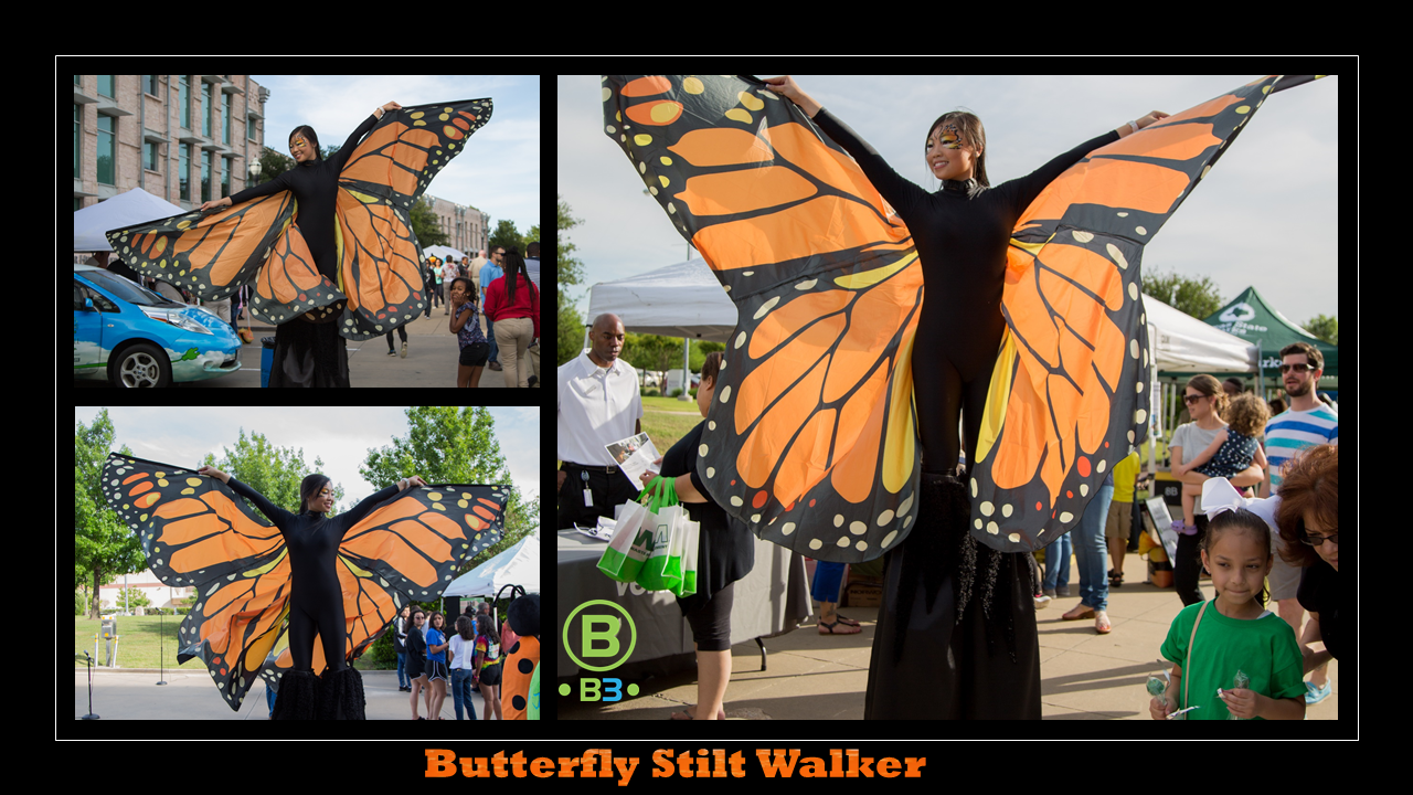 butterfly stilt walkers